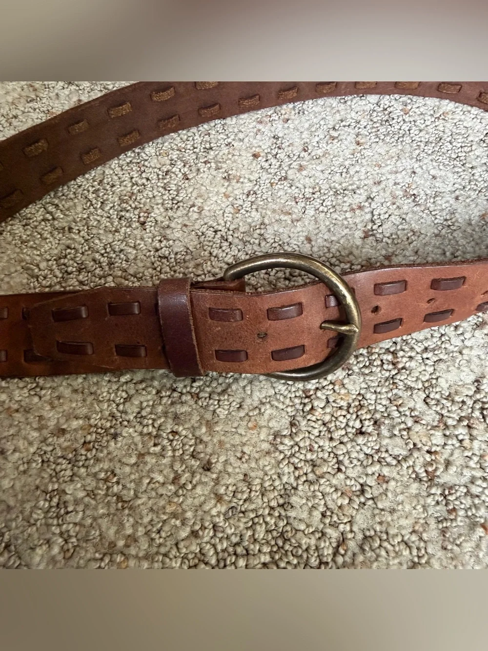 Banana Republic Brown Laced Leather Belt Size Small